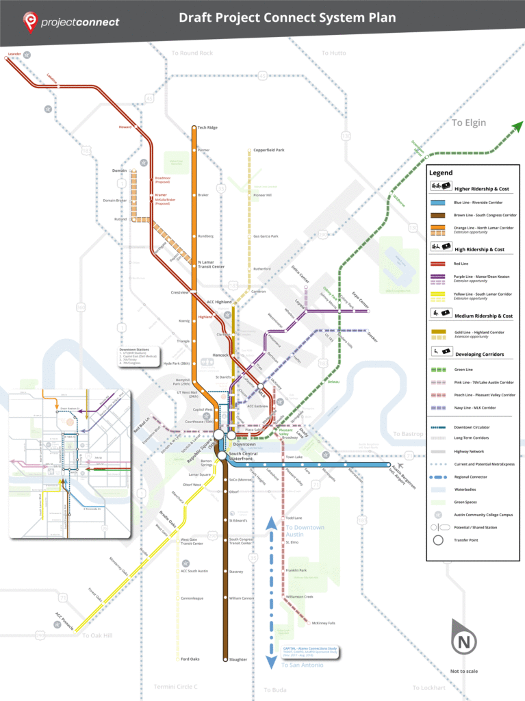 Three versions of Austin’s next transit map | Austin on Your Feet